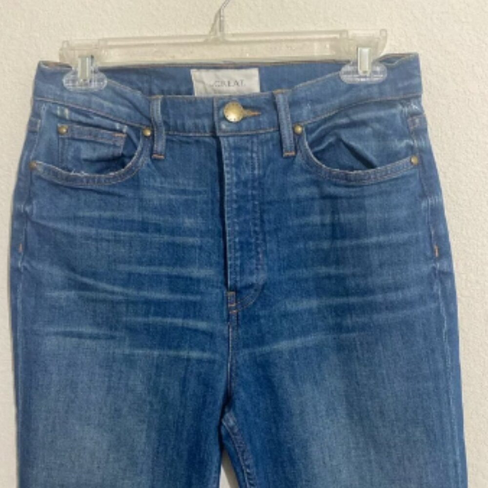 NWOT THE GREAT. The Straight A Capri Blue Jeans Women's Size 28